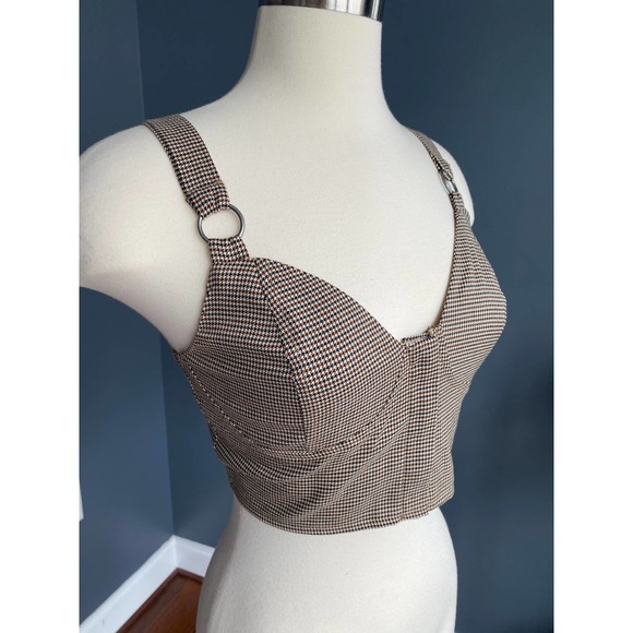 Gingham zip up crop top - Picture 6 of 10